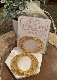 &#34;Bella Bracelets&#34; Gold Set of 20 Bracelets
