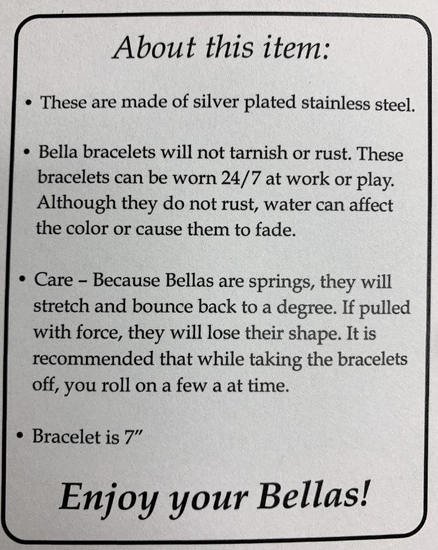 Bella Bracelets Silver Set of 20 Bracelets