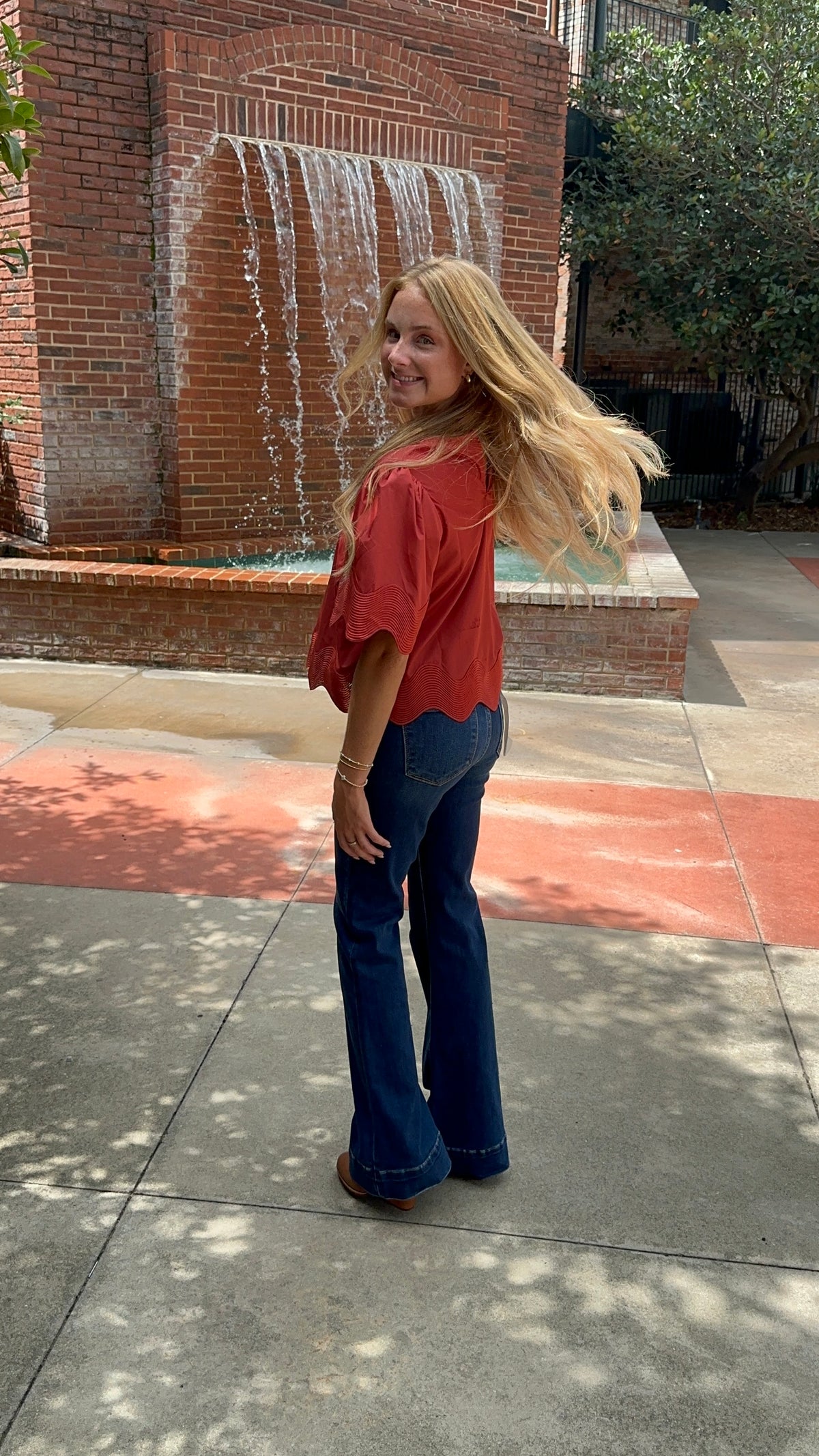 Sequentially Scalloped Top