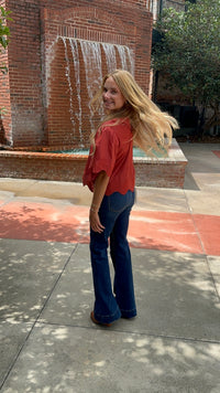 Sequentially Scalloped Top