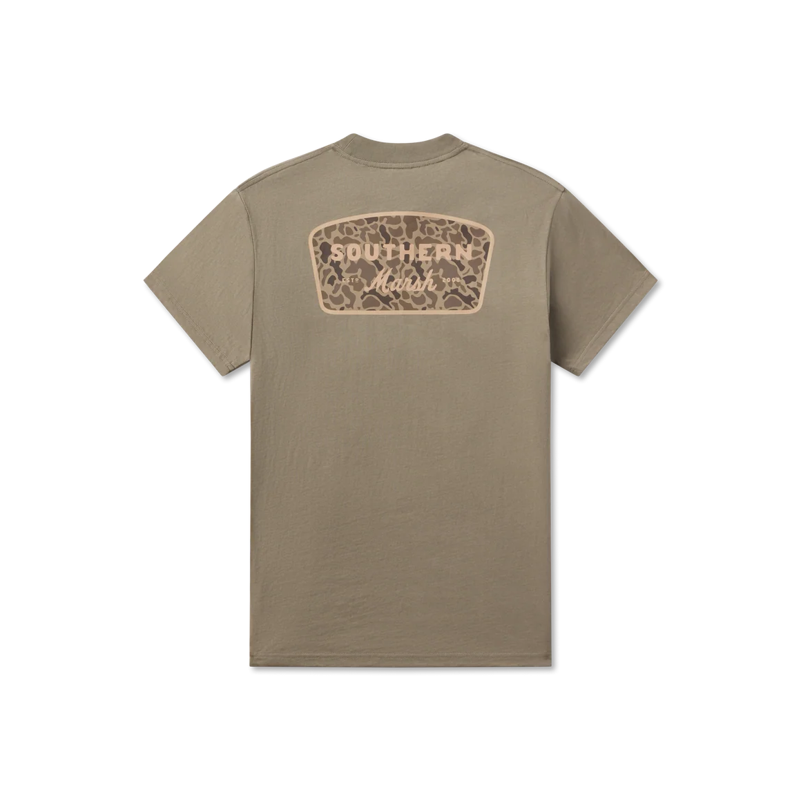 Southern Marsh Retro Camo Tee in Olive