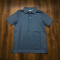 Zellner Youth Polo in Green Navy Stripe