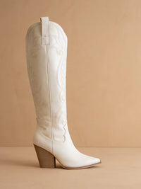 The Astrid Western Boot in White