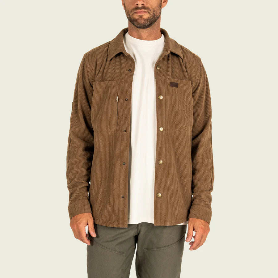 Marshwear Delano Cord Shacket in Brown