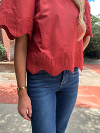 Sequentially Scalloped Top