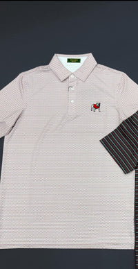 Zellner UGA Polo with Geo Print and Standing DAWG