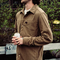 Marshwear Delano Cord Shacket in Brown