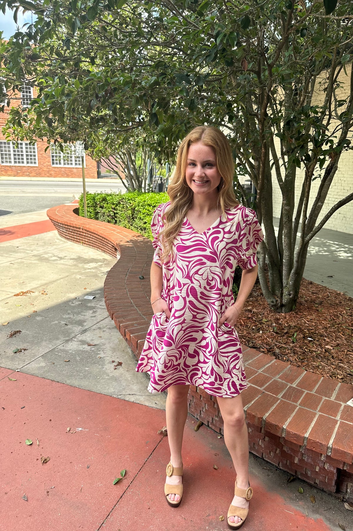 Brush of Floral Mini Dress