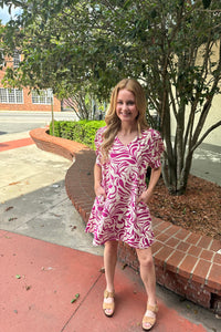Brush of Floral Mini Dress
