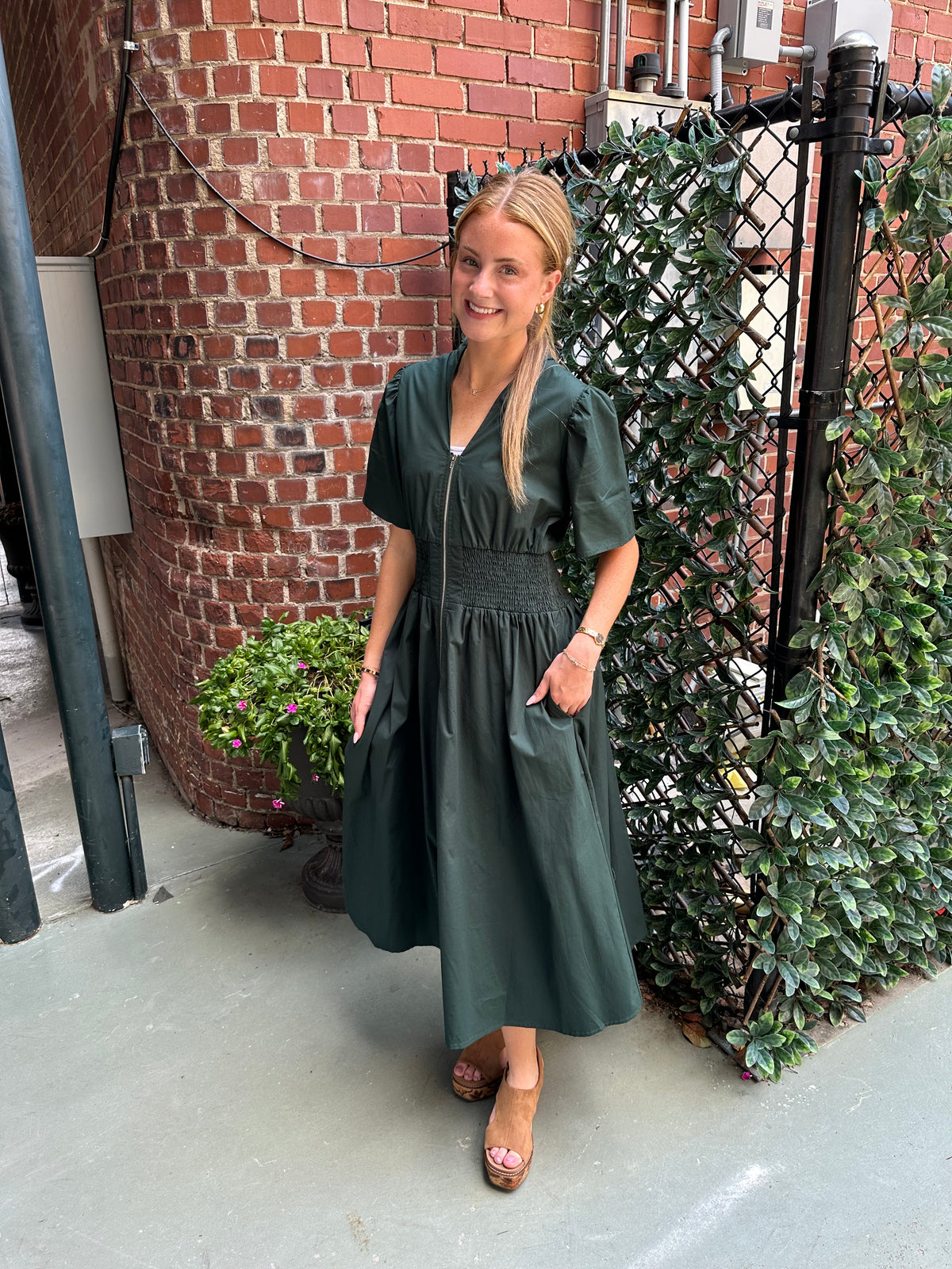 Chella Smocked Midi Dress