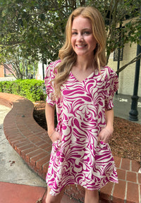 Brush of Floral Mini Dress