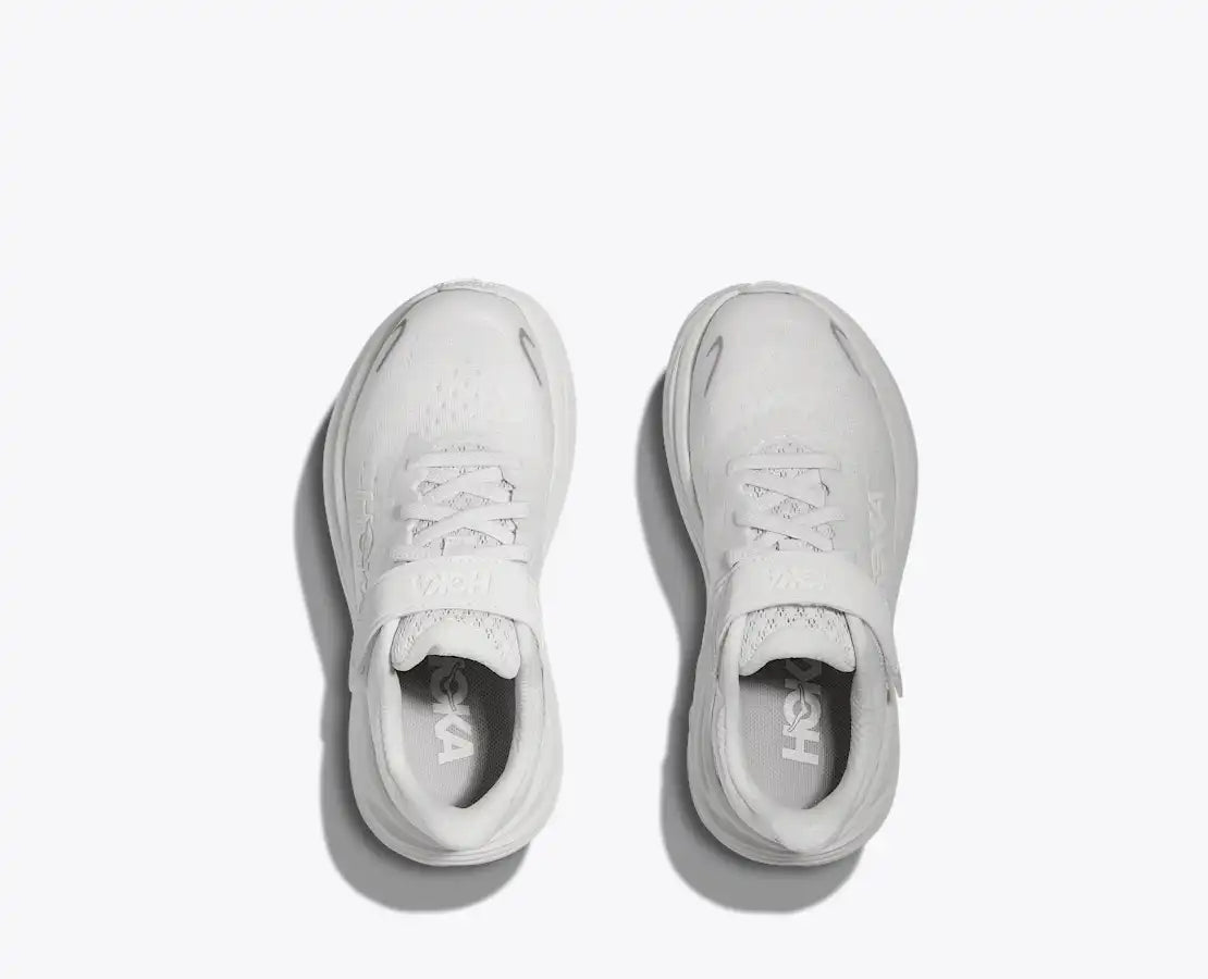 Youth Hoka Clifton 10 White Sizes 10.5-3