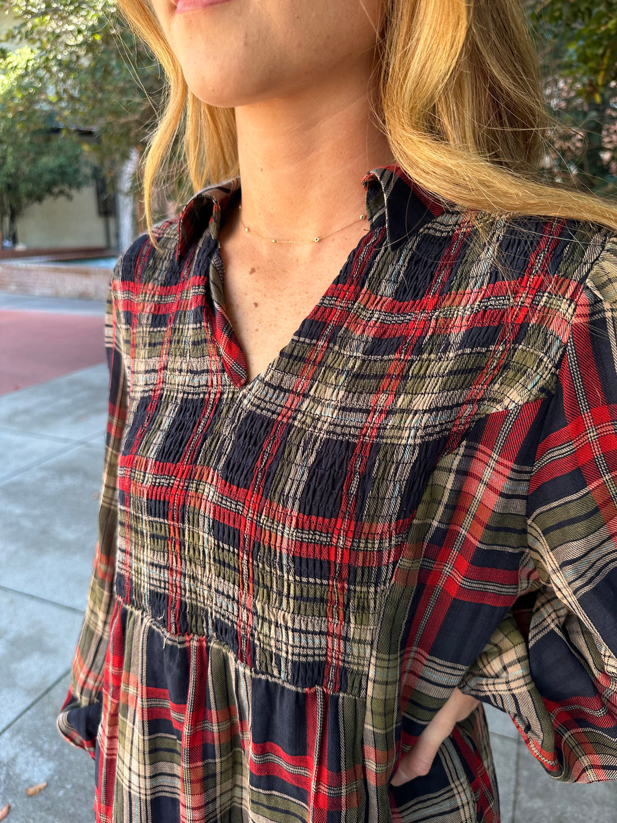 Formal Flannel Mini Dress