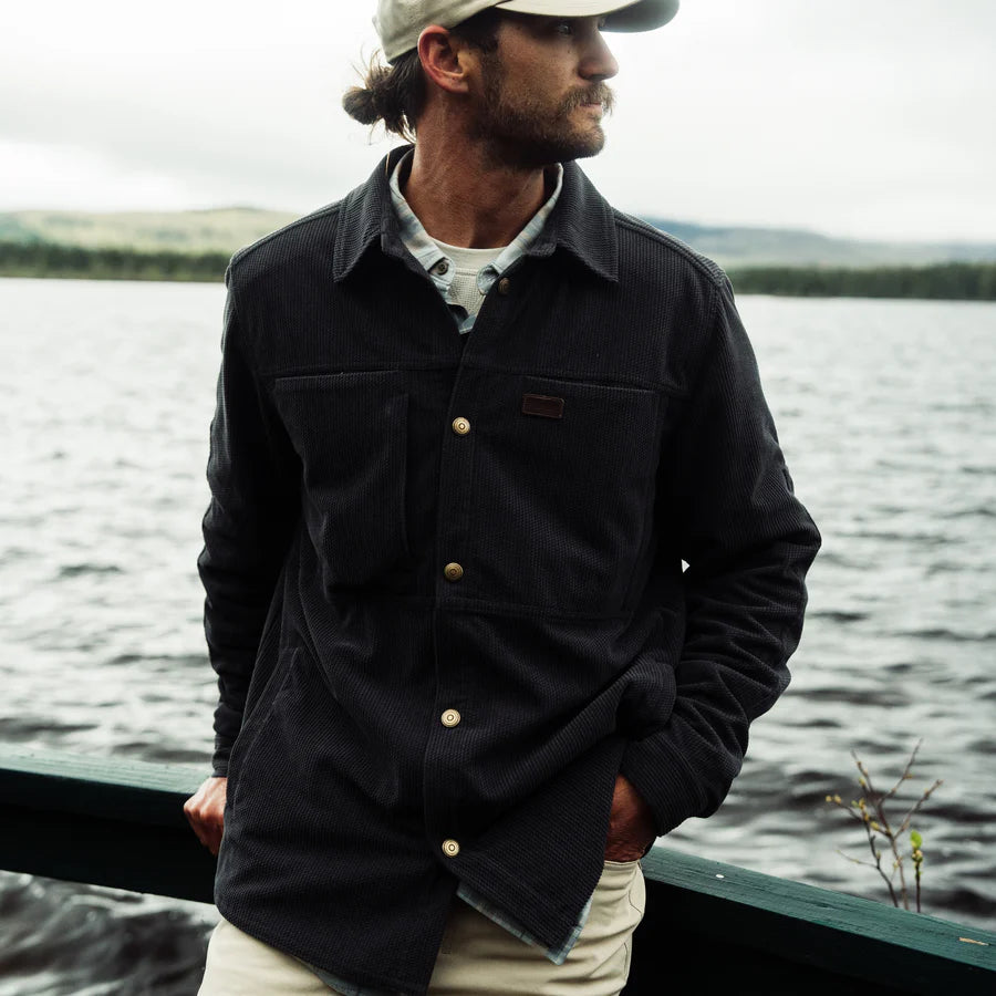 Marshwear Delano Cord Shacket in Iron