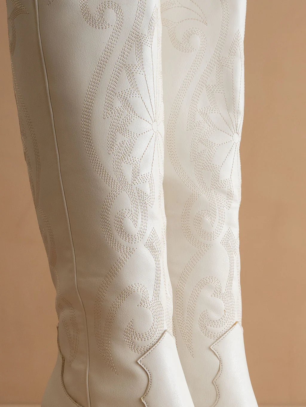The Astrid Western Boot in White
