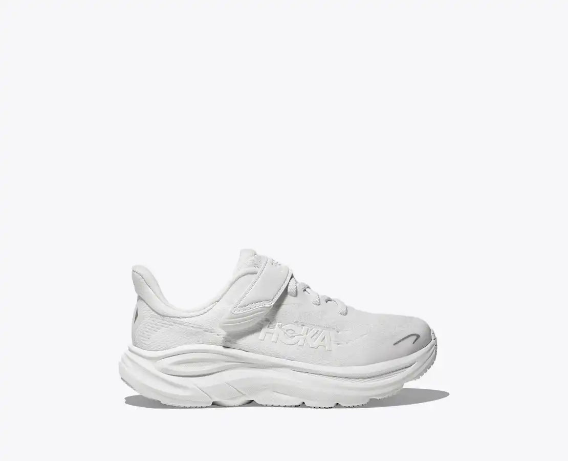 Youth Hoka Clifton 10 White Sizes 10.5-3