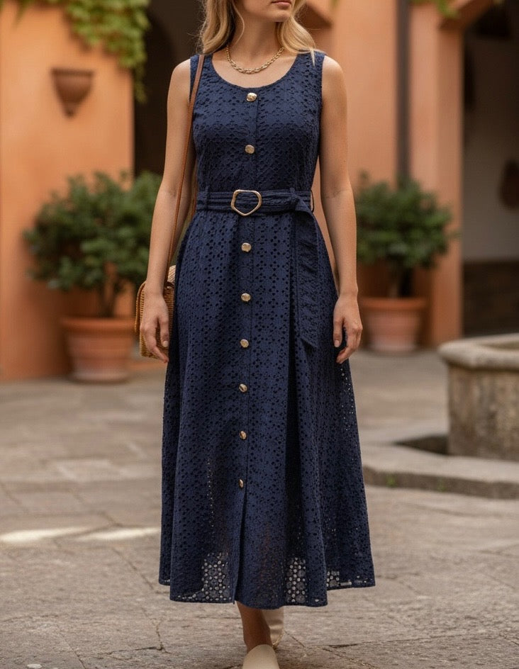 Midnight Rain Dress in Yellow