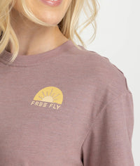 Free Fly Daybreak Tee in Heather Fig