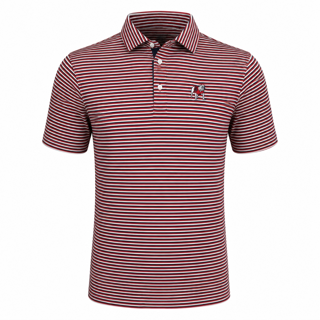 Onward Reserve Tri Stripe Polo Standing Dawg