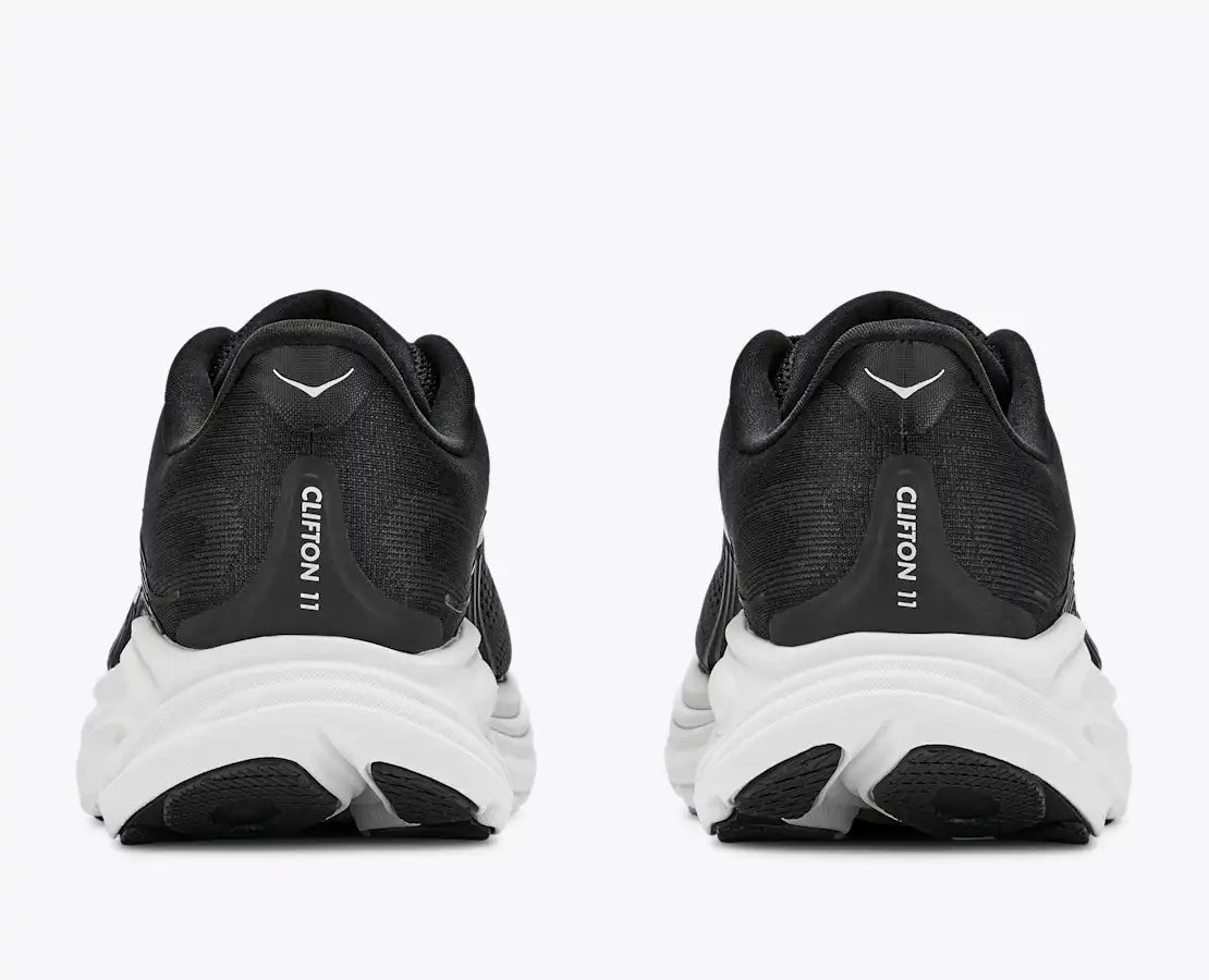 Men's Hoka Clifton 11 in Extra Wide Black White