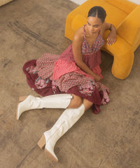 The Astrid Western Boot in White