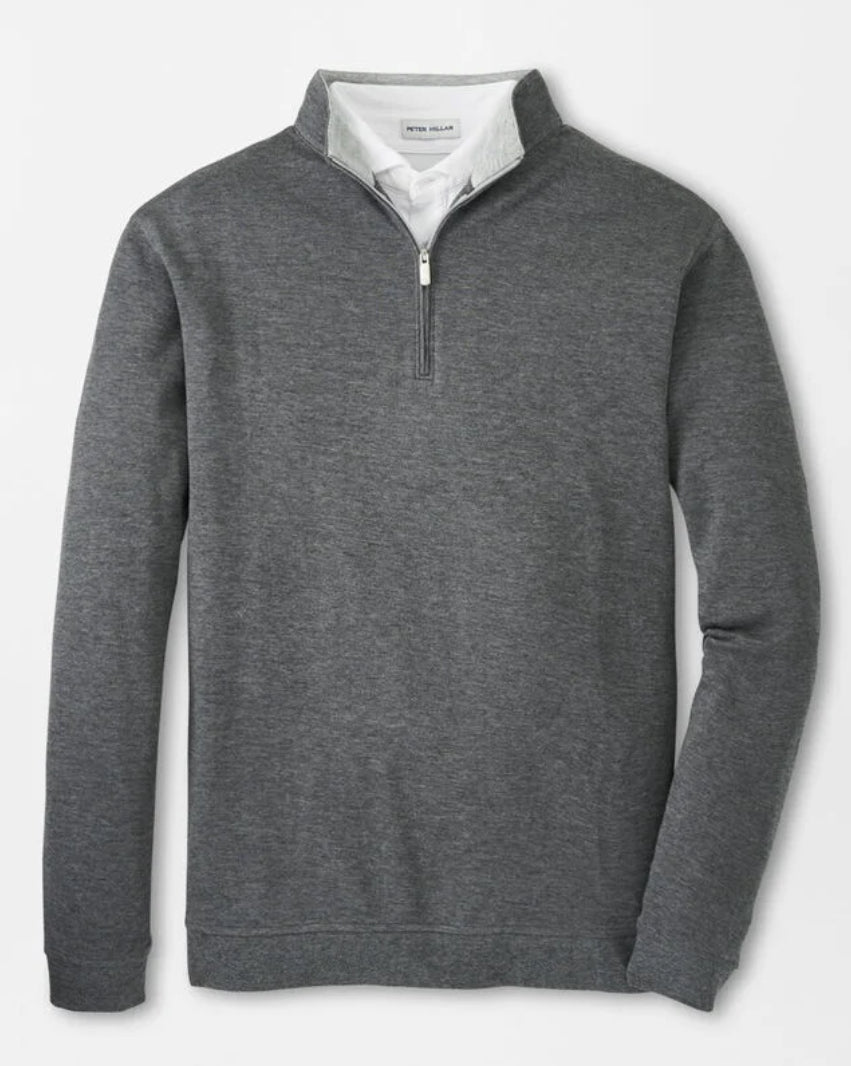Peter Millar Crown Comfort Pullover in Charcoal