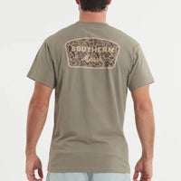 Southern Marsh Retro Camo Tee in Olive
