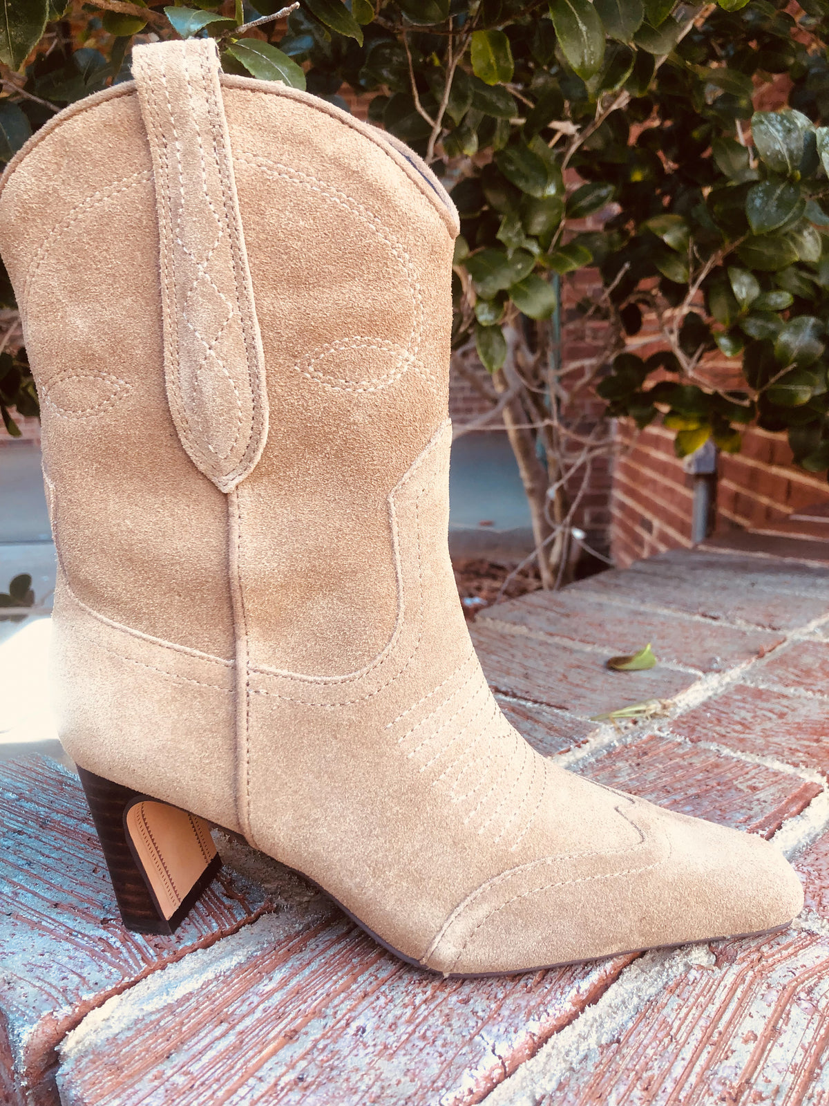 Taupe Suede Steve Madden Lancaster Bootie Taupe Suede Steve Madden