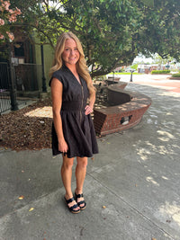 Hidden Floral  Zip Dress