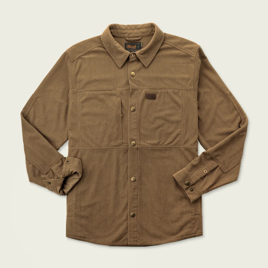 Marshwear Delano Cord Shacket in Brown