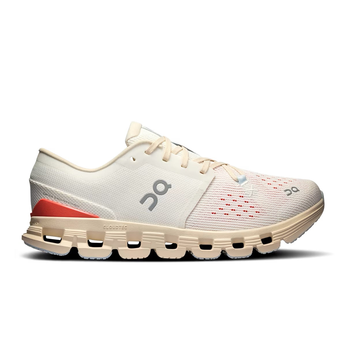 Womens On Cloud X4 in Ivory Salmon – Norris Shoe Store