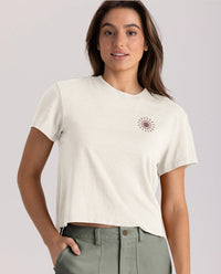 Free Fly Sol Tee in Heather Birch