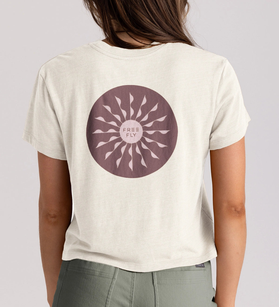 Free Fly Sol Tee in Heather Birch