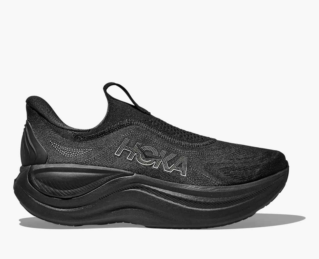 Mens Hoka Skyward Laceless All Black