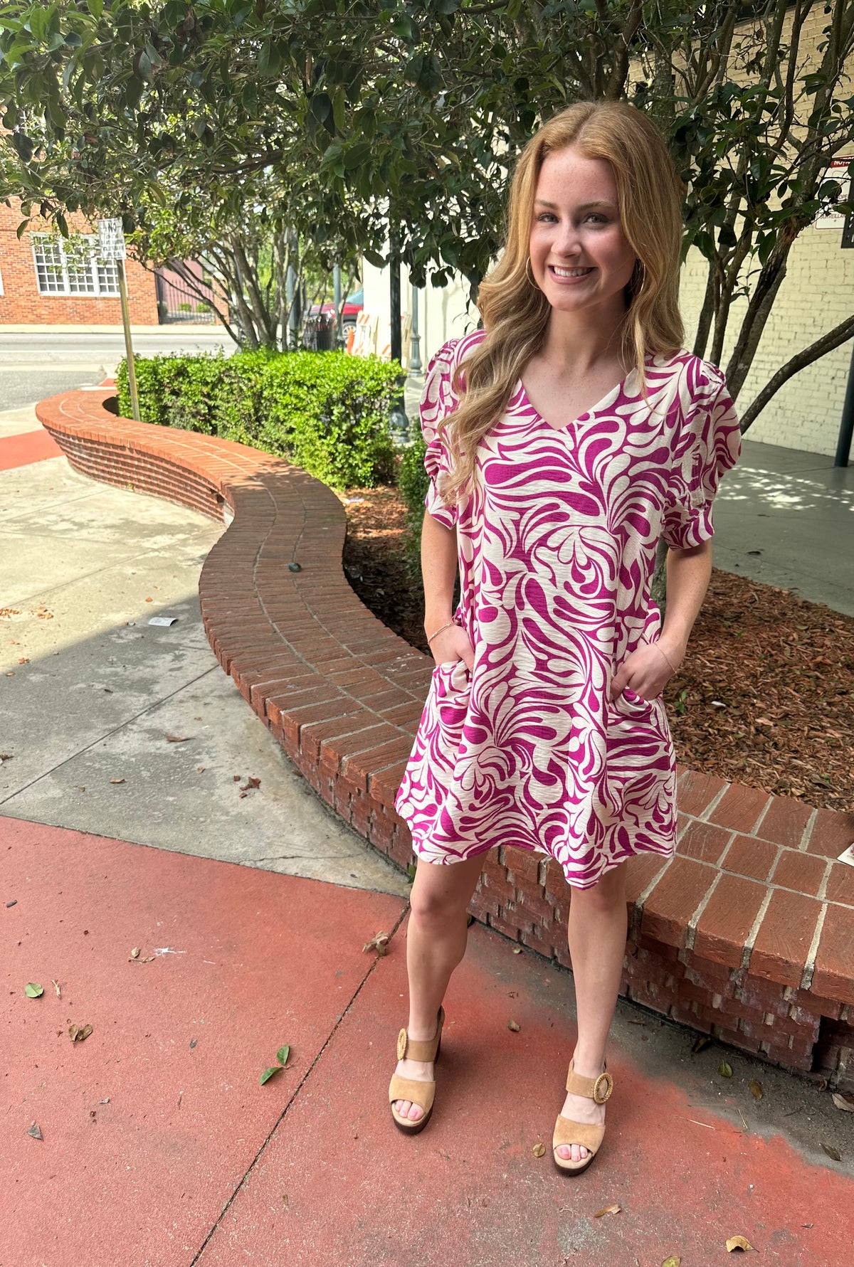 Brush of Floral Mini Dress