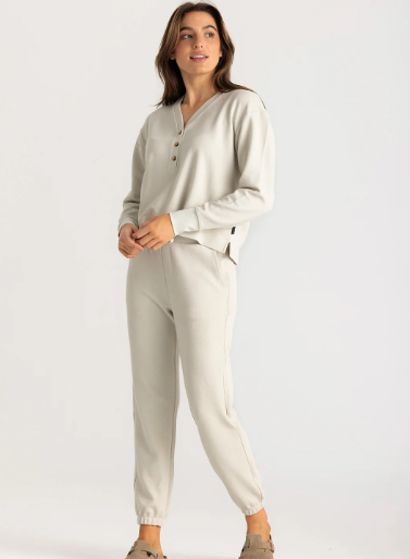 Free Fly Womens Waffle Jogger Birch