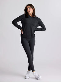 Free Fly Womens Bamboo Fleece Crew Black