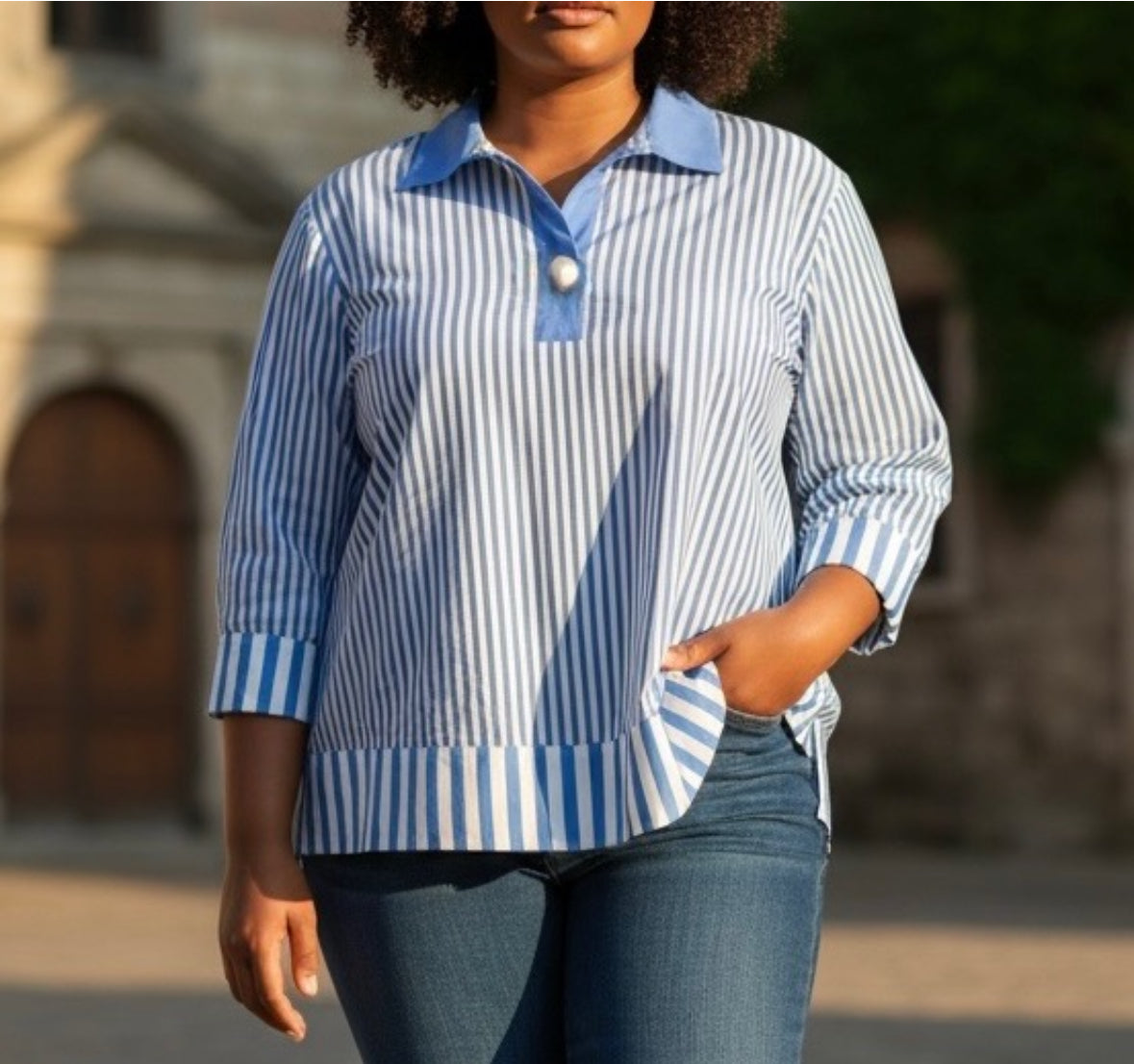 Tide Line Top Curvy Girl