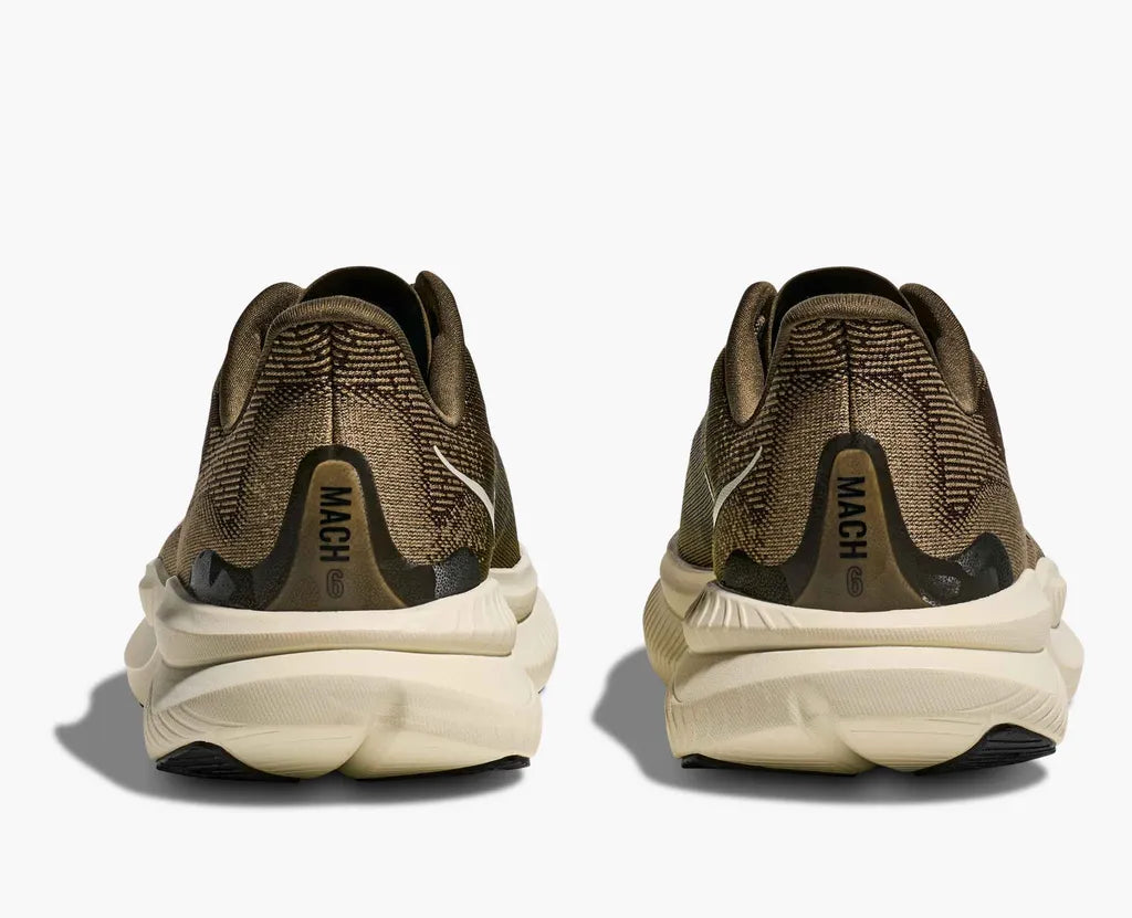 Mens Hoka Mach 6 Olive Truffle
