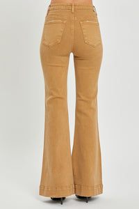 High&#45;Rise Bell Bottom Pants Mocha