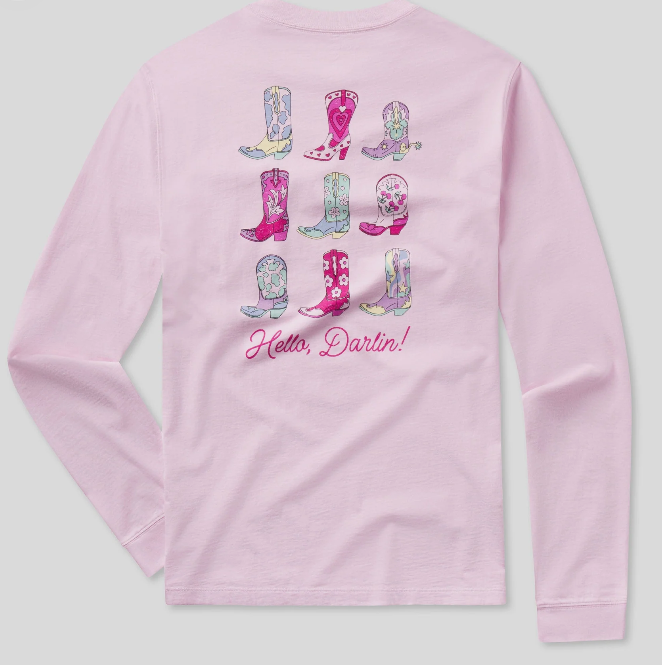 Southern Shirt Womens Boot Scootin LS Tee Pink