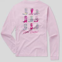 Southern Shirt Womens Boot Scootin LS Tee Pink