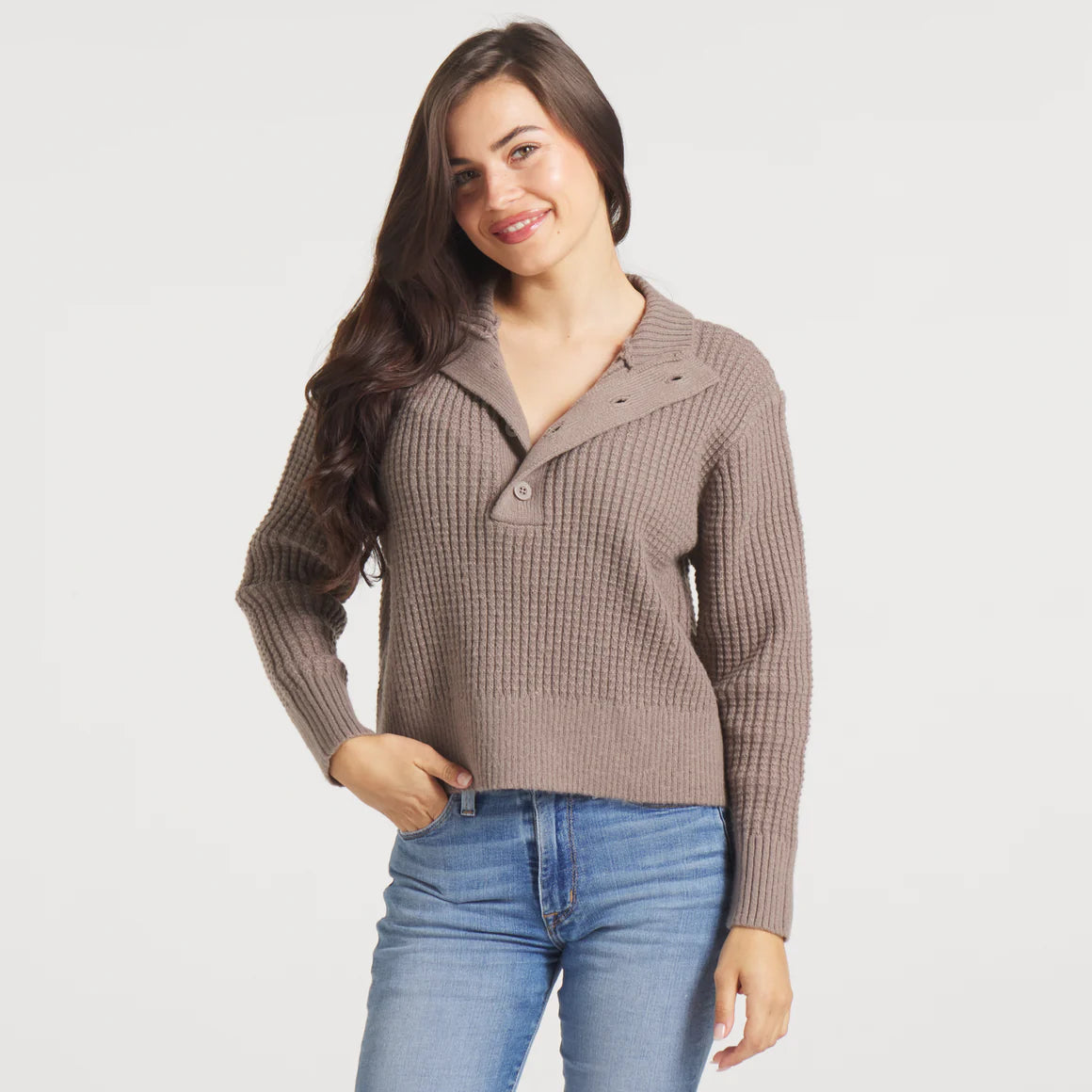 Womens Southern Marsh Chunky Sweater Burnt Taupe