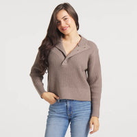 Womens Southern Marsh Chunky Sweater Burnt Taupe