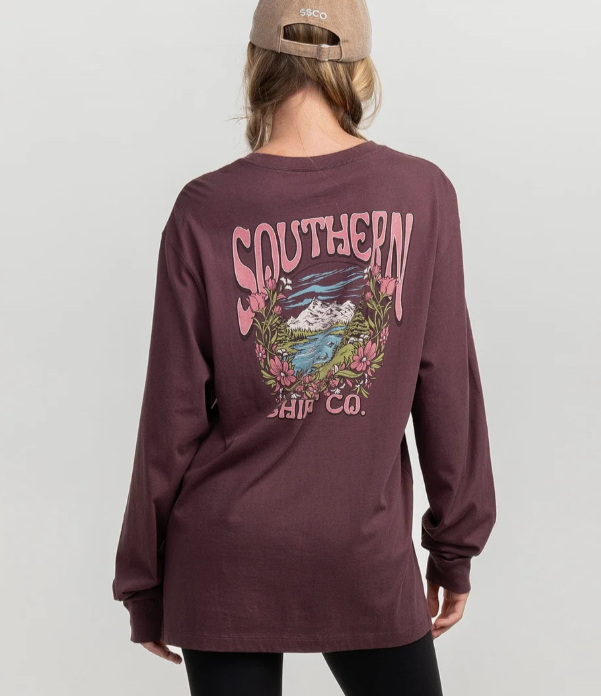 Southern Shirt Womens Misty Mountain LS Tee